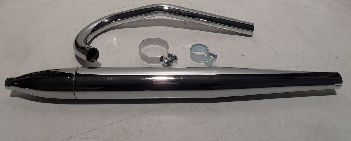 ILO 50ccm Moped Auspuff kurz Krümmer mit Knick Auspuffanlage NEU - Classic-Moped