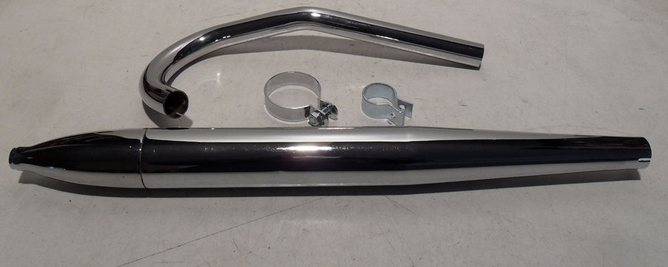ILO 50ccm Moped Auspuff kurz Krümmer mit Knick Auspuffanlage NEU - Classic-Moped