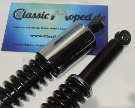 Stoßdämpfer KTM MSS MS 50 Chromhülse Feder Schwarz 360 mm NEU - Classic-Moped