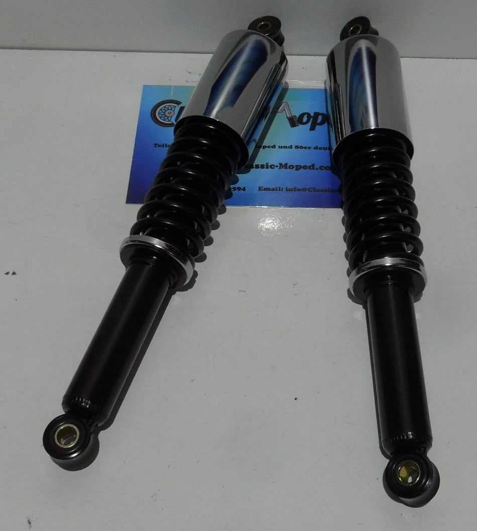 Stoßdämpfer KTM MSS MS 50 Chromhülse Feder Schwarz 360 mm NEU - Classic-Moped