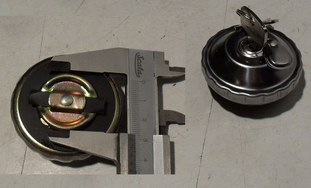 Tankdeckel Schloss 30mm Öffnung Bajonett Chrom Kreidler MF Hercules MF MX Zündapp - Classic-Moped