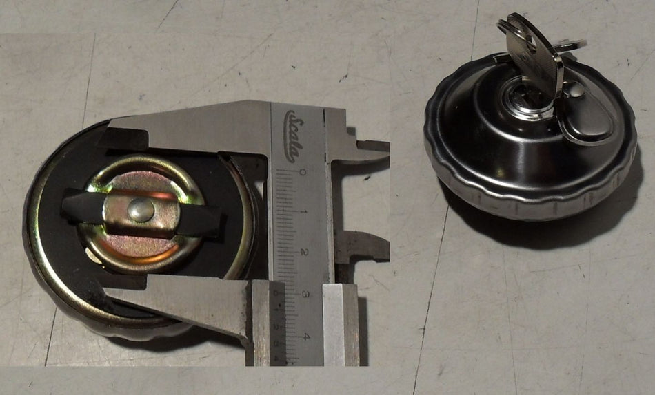 Tankdeckel Schloss 30mm Öffnung Bajonett Chrom Kreidler MF Hercules MF MX Zündapp - Classic-Moped