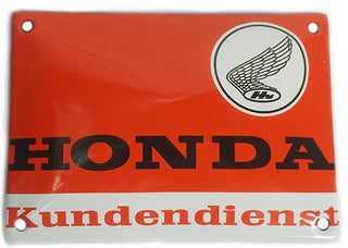 Blechschild Honda Kundendienst Emaille Werkstattschild NEU - Classic-Moped
