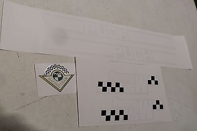 Puch M50 Racing Dekorsatz Tank Seitendeckel Sticker Decor Aufkleber Satz - Classic-Moped