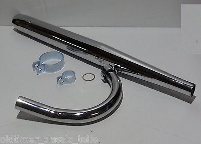 Hercules Auspuff Sachs 70 32 mm K50 Krümmer Auspuffanlage KKR Links NEU 63-65 - Classic-Moped