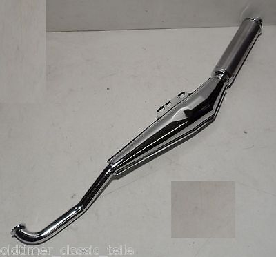 Puch Maxi Auspuff Krümmer Auspuffanlage wie Biturbo Silber 25mm Krümmer Tuning - Classic-Moped