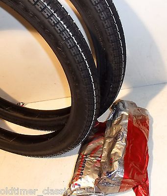 Satz Reifen Zündapp Bergsteiger M 50 25   Schläuche 2.25 - 19 Oldtimer Mofa Moped - Classic-Moped