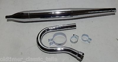Zündapp RS 50 Roller Kleinkraftrad Auspuff Krümmer Auspuffanlage Zigarre - Classic-Moped