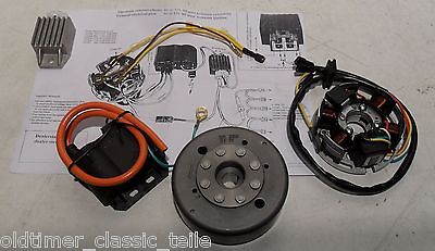 Lichtmaschine kontaktlose Zündung Kokusan 80 125 175 ccm Zündapp KS 6V - Classic-Moped