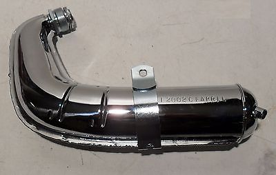 Auspuff Mobylette MBK AV 7 88 89  Neu mit Schelle und Mutter , verchromt - Classic-Moped