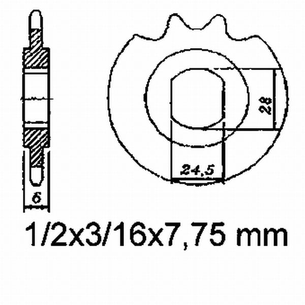 Kettenritzel Sachs Motor 502/1 260-12 Mofa Moped Hercules CB 1 L50  Motograziell - Classic-Moped