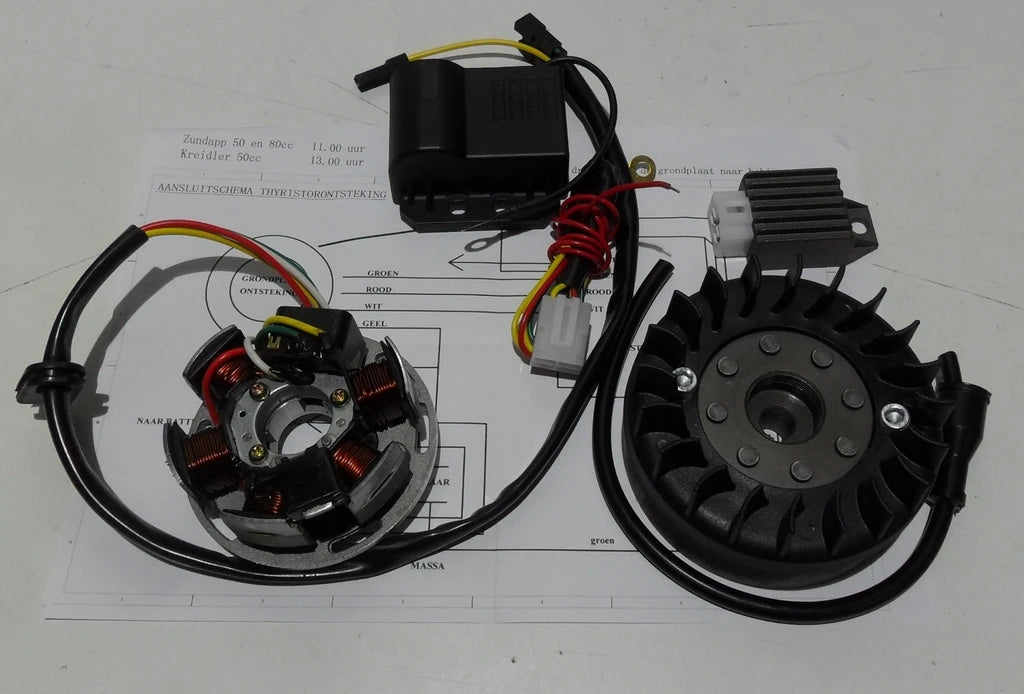 Lichtmaschine Kontaktlose Zündung Gebläse Kreidler Zündapp Kokusan 50cc 6v 85W - Classic-Moped