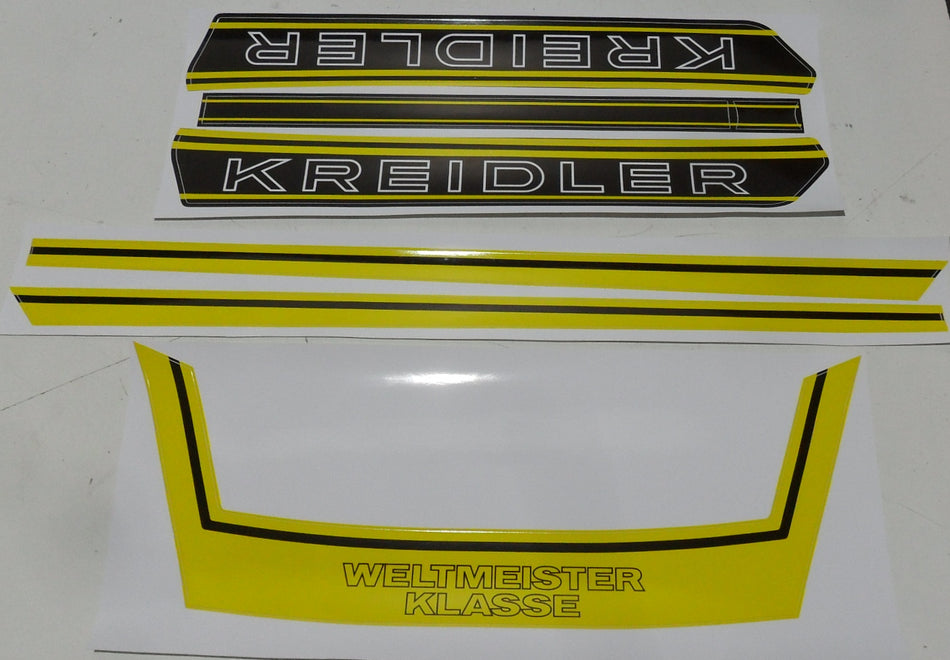 Kreidler RS RMC Weltmeister Klasse Aufkleber Satz Gelb NEU - Classic-Moped