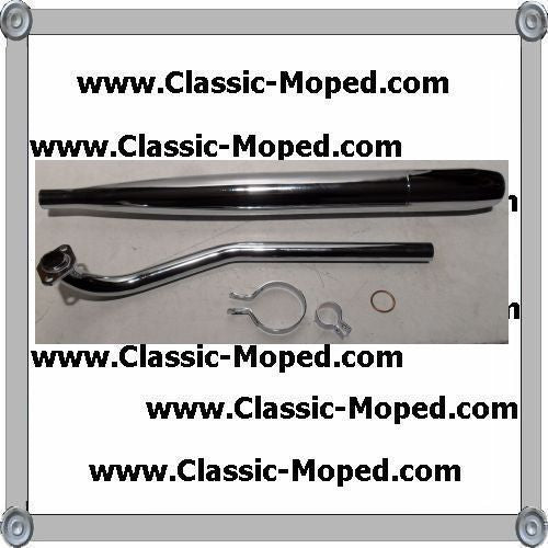 Auspuff + Krümmer Auspuffanlage Hercules Prima P3 NEU Flansch rechtsabgehend - Classic-Moped