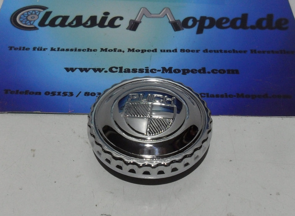 Puch X50 X30 Imola Monza Tankdeckel Chrom Emblem wie CAWI 38mm NEU - Classic-Moped